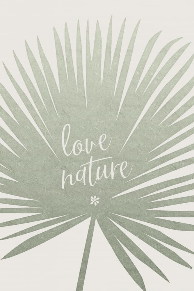 Love Nature Palm Leaf by Melanie Viola — canvas wall art