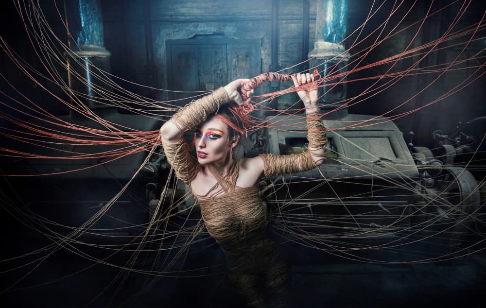 Mysterious Thread Portrait by See Plus — canvas wall art