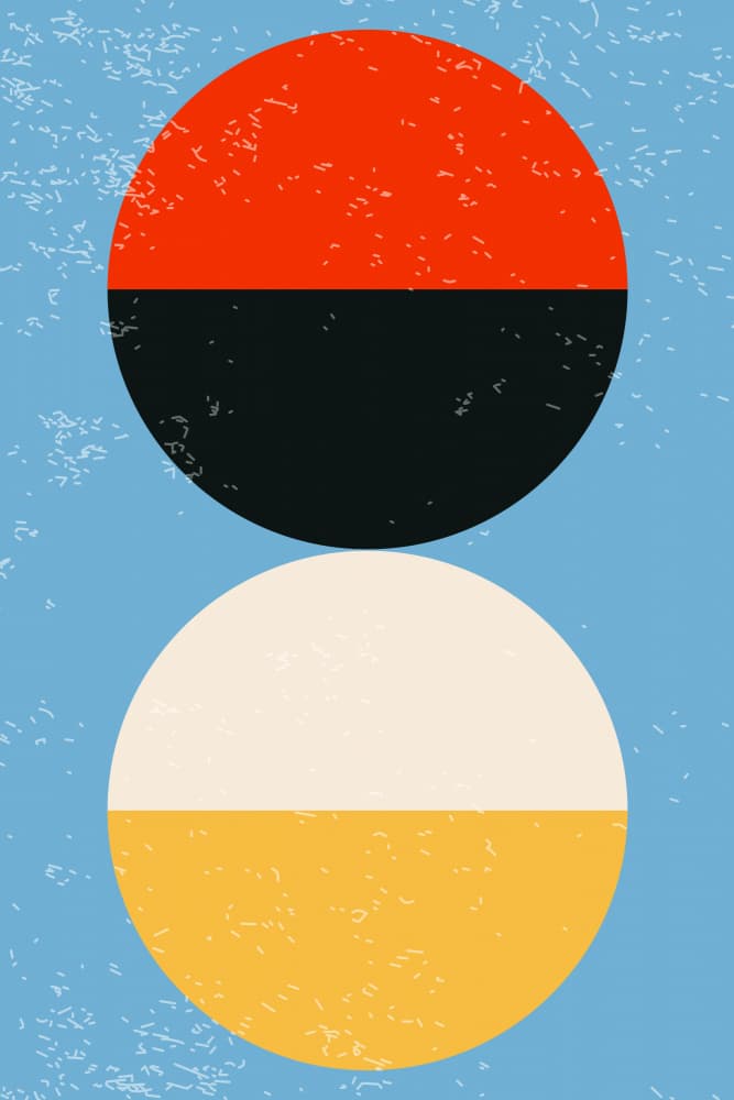 Balanced Color Circles by jay stanley — canvas wall art