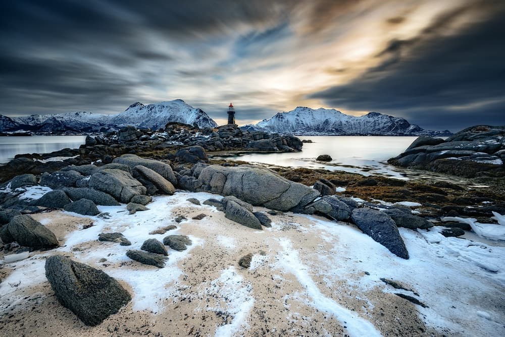 Nordic Winter Lighthouse by Adam Pachula — canvas wall art