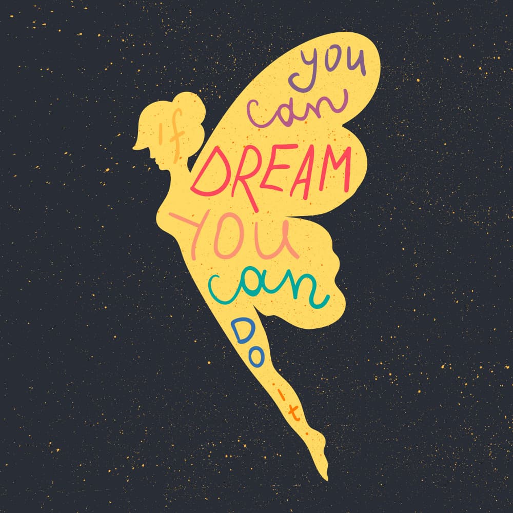 Fairy Dream Quote by Marika Barsrsind — canvas wall art