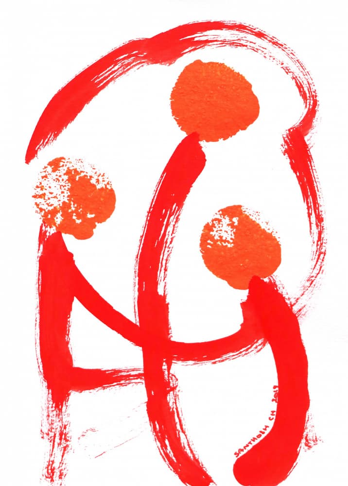 Warm Family Embrace by Santhosh ch — canvas wall art