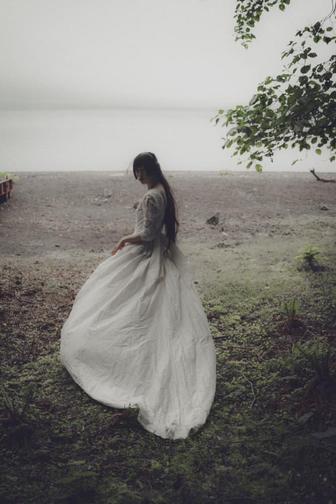 Ethereal Woman Lakeside by Kurosaki Sangan — canvas wall art