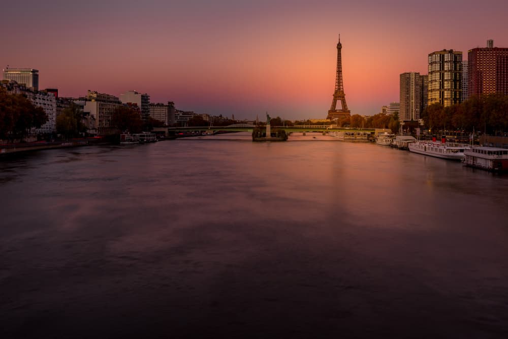 Eiffel Tower Evening Glow by Raffi Bashlian — canvas wall art