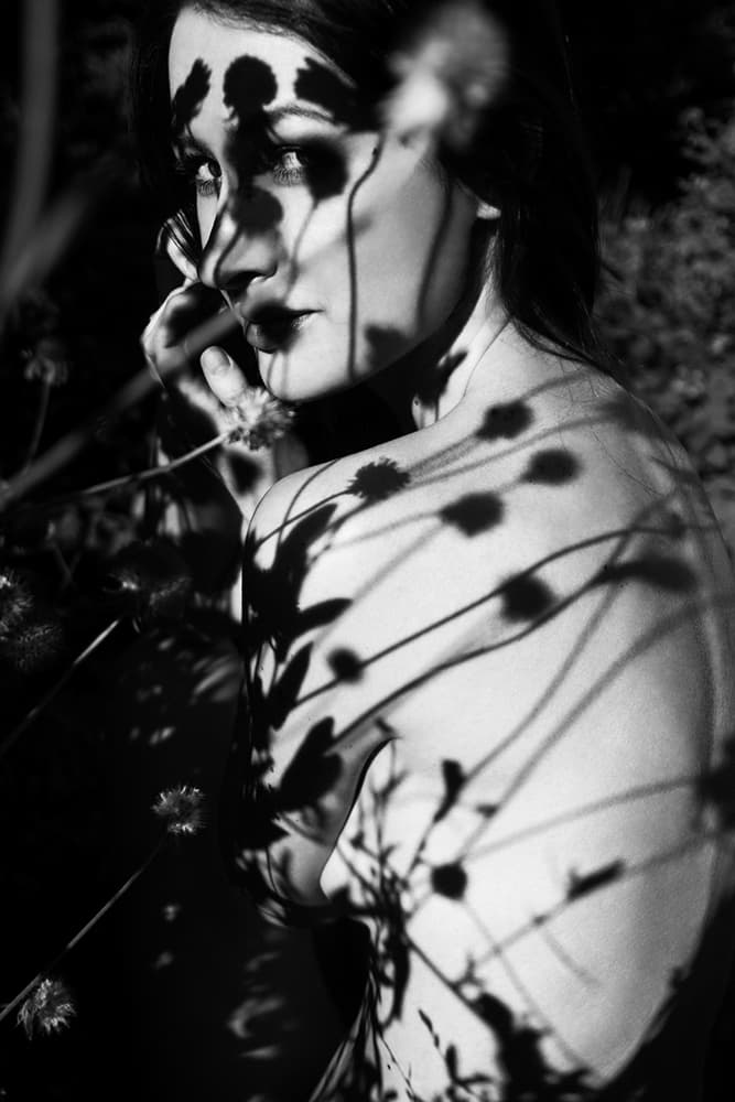 Floral Shadow Portrait by Mikhail Faletkin — canvas wall art