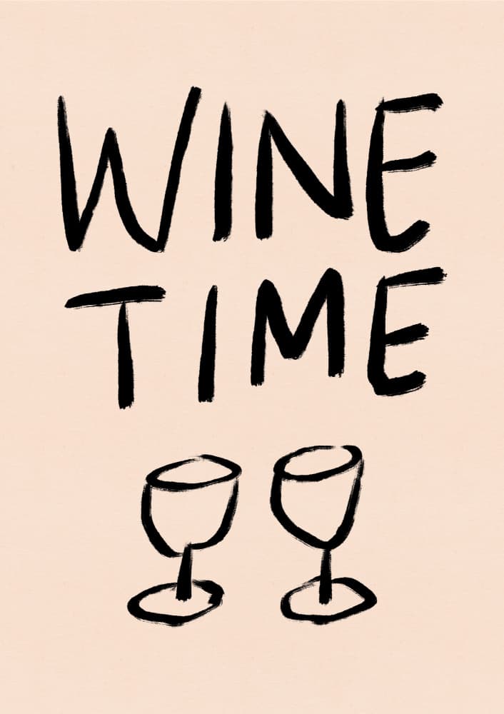 It's Wine Time by Dirkie Nell — canvas wall art