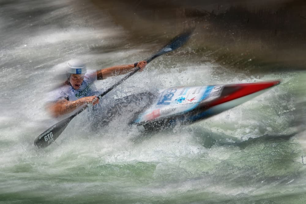Intense Kayak Rapids by Milan Malovrh — canvas wall art