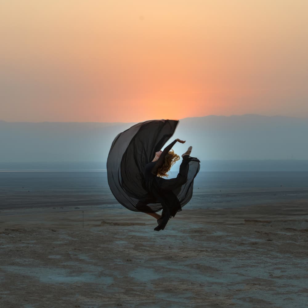Desert Dancer at Sunset by Rachel Pansky — canvas wall art
