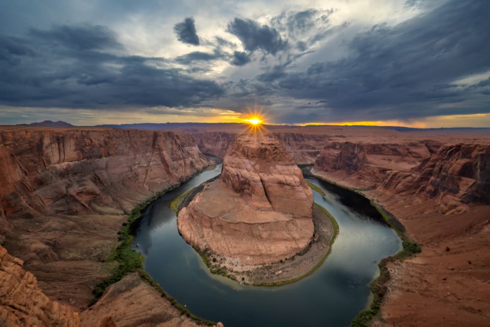 Dramatic Horseshoe Bend Sunset by Jie Fischer — canvas wall art