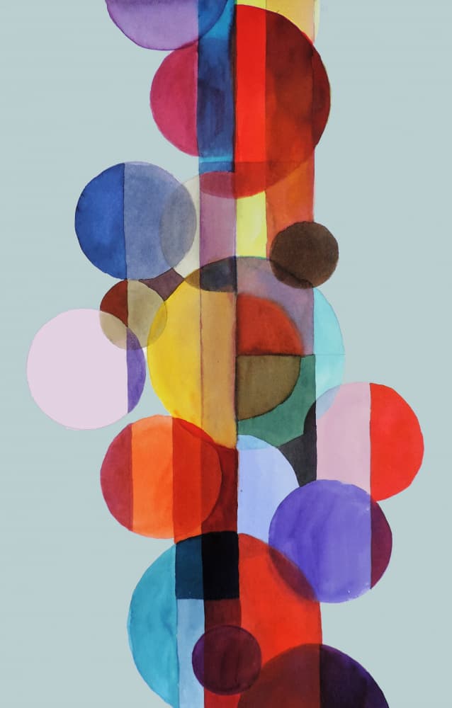 Colorful Geometric Circles by Sylvie Demers — canvas wall art