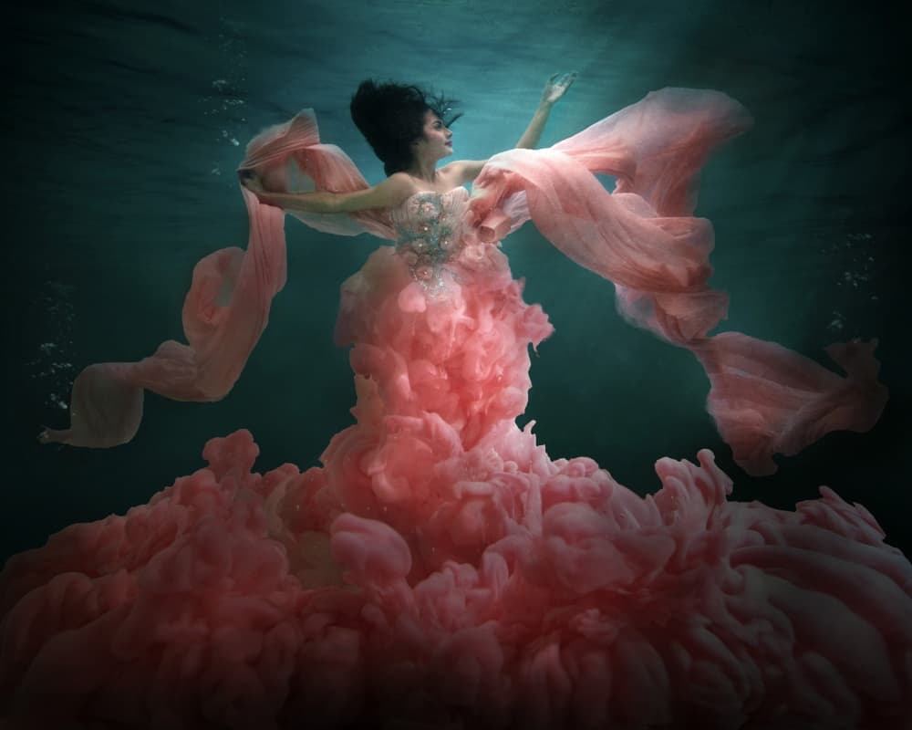 Ethereal Underwater Gown by Martha Suherman — canvas wall art