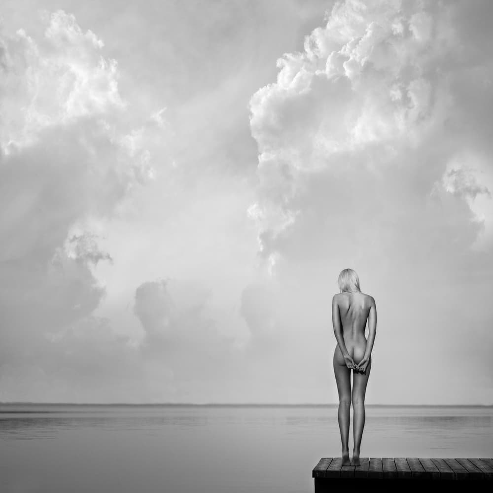 Nude Woman Over Water by Paulius Stefanovicius — canvas wall art