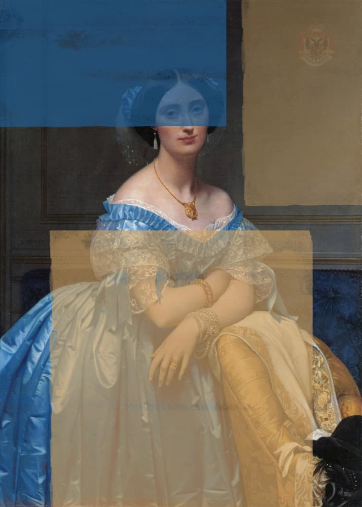 Elegant Lady in Blue by The Art Concept — canvas wall art
