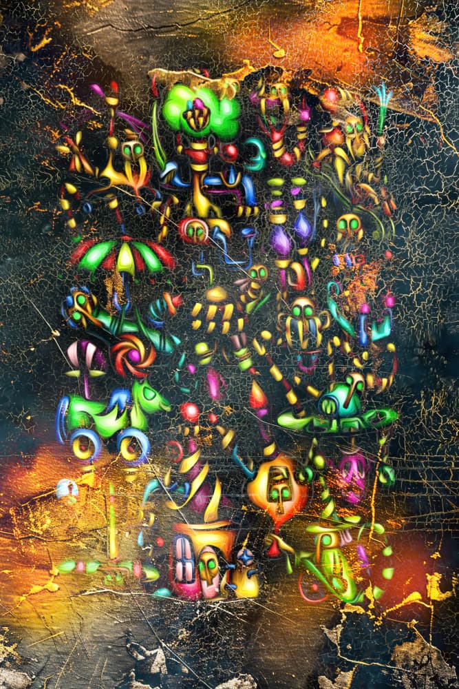 Whimsical Glowing Creatures by Rafal Kulik — canvas wall art