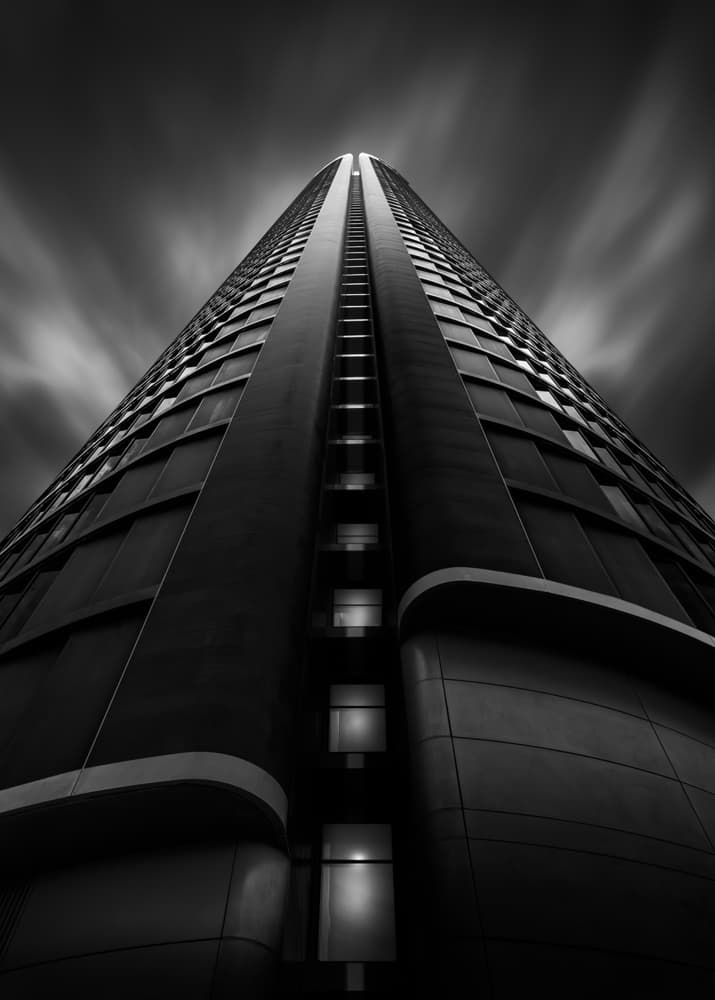 Dramatic Skyscraper Ascent by Juan López Ruiz — canvas wall art