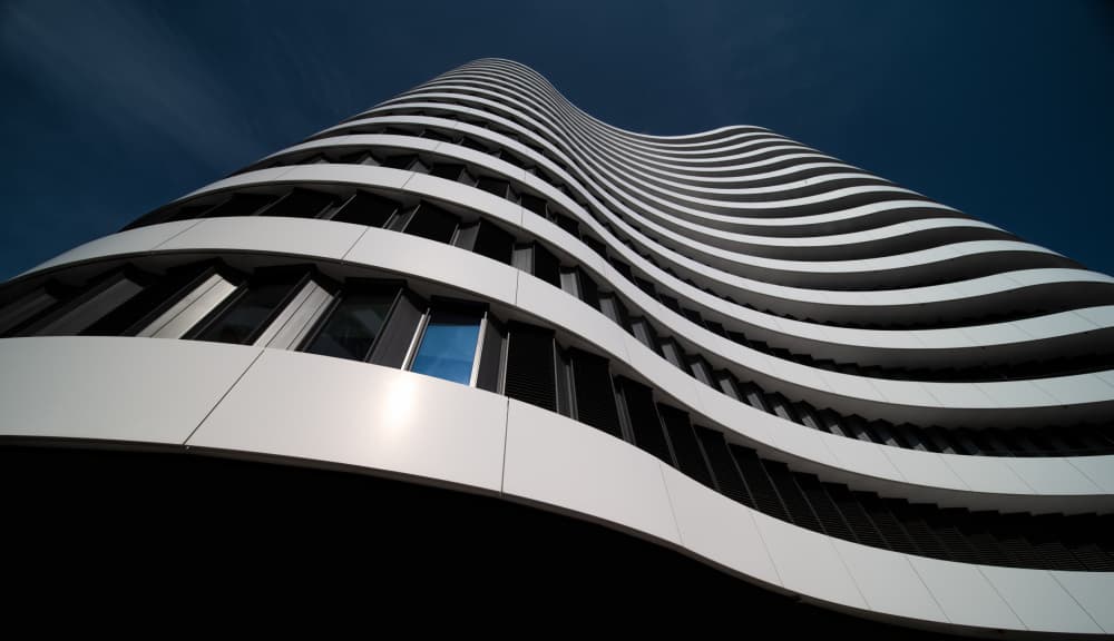 Curved Modern Architecture by Jean Vandijck — canvas wall art