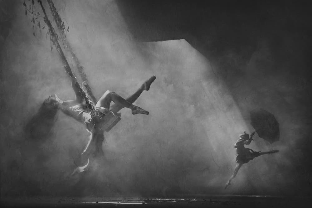 Ethereal Ballet Swing by Sebastian Kisworo — canvas wall art