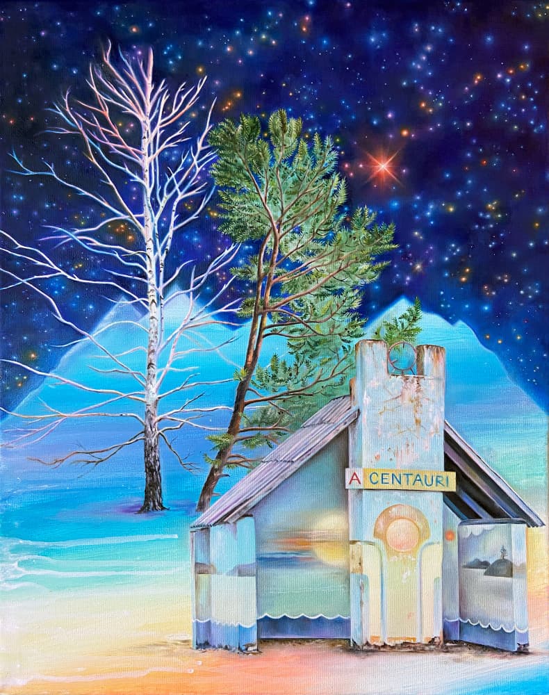 Centauri Mountain Shelter by Anne Wölk — canvas wall art