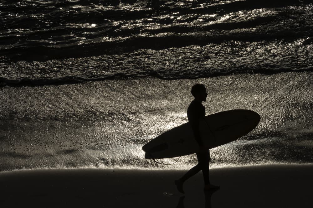 Lone Surfer at Dusk by Tal Paz-Fridman — canvas wall art