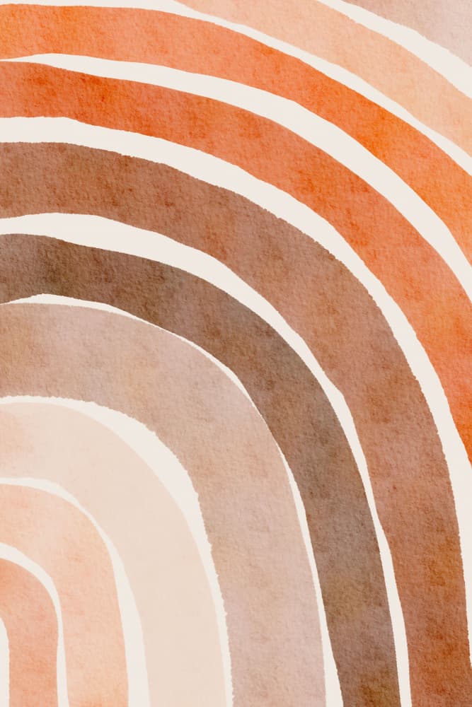 Earthy Rainbow Arcs by Melloi Art Prints — canvas wall art