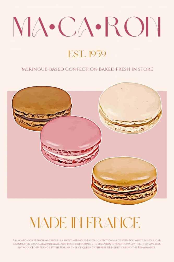 Classic French Macarons by Nazma Khokhar — canvas wall art