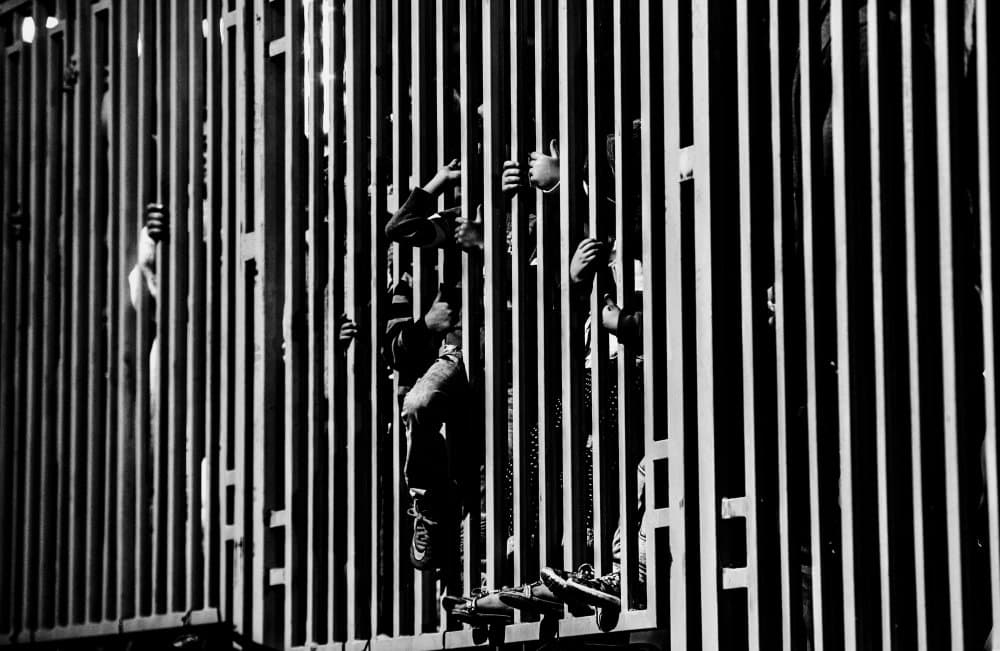 Children At The Gate by RABIA BASHA ARTIST — canvas wall art