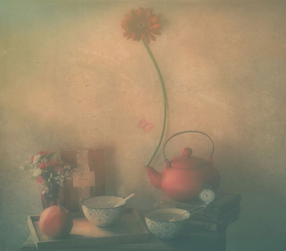 Dreamy Morning Tea by Delphine Devos — canvas wall art