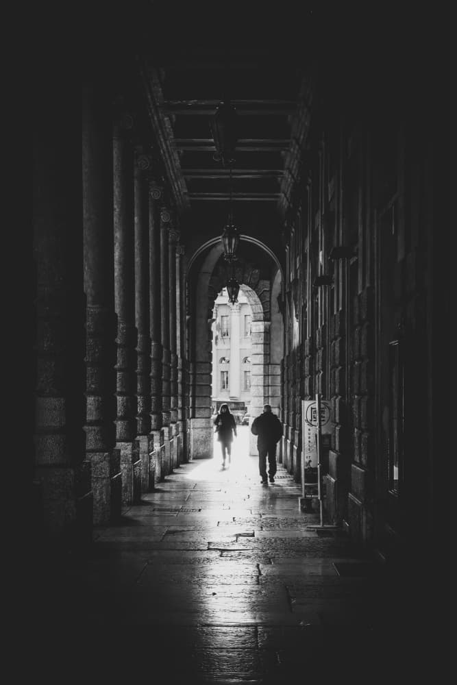 Moody Urban Archway by Renate Wasinger — canvas wall art