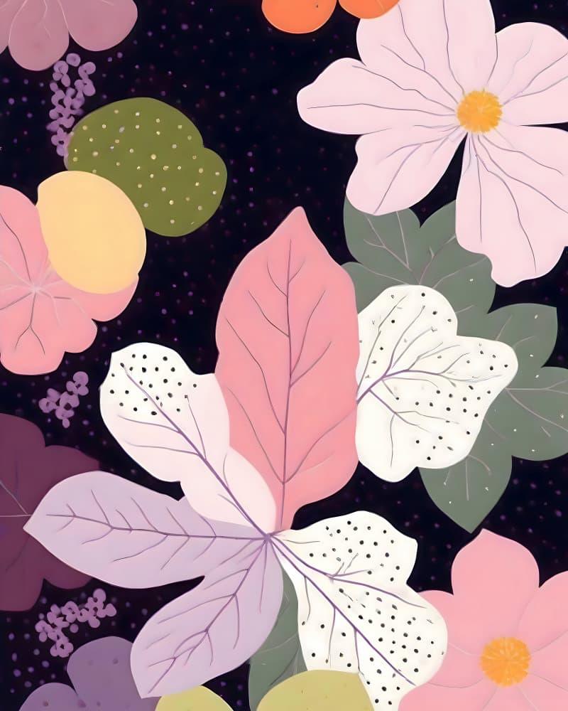Modern Botanical Blooms by Uma Gokhale — canvas wall art