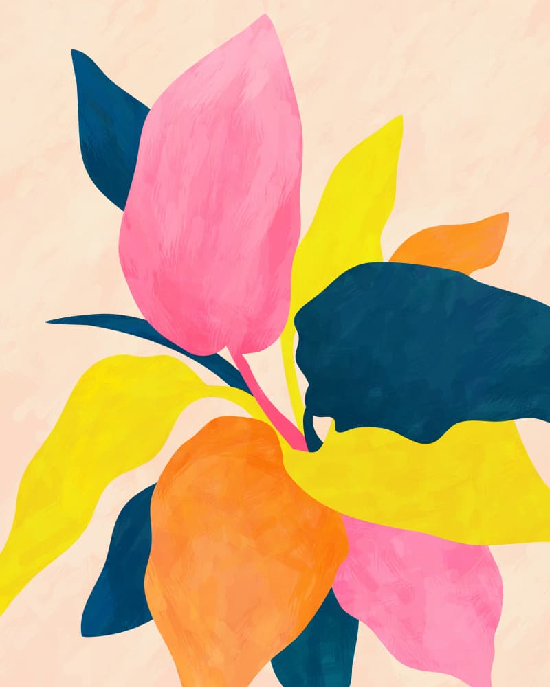 Vibrant Botanical Layers