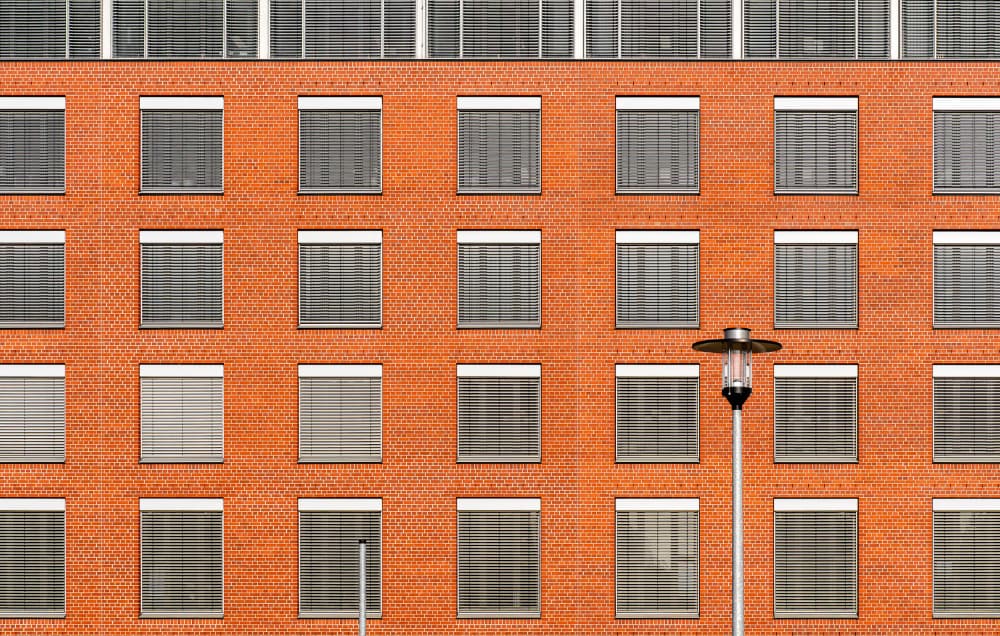 Modern Brick Facade by Markus Auerbach — canvas wall art