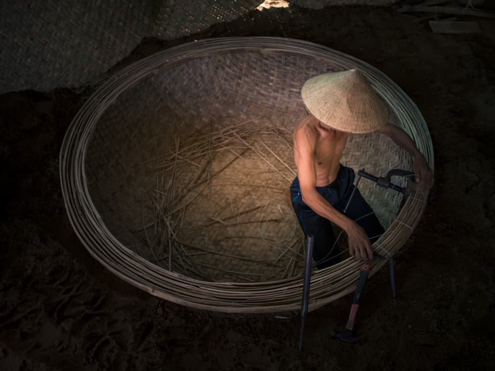 Traditional Basket Weaver by woo jung choi — canvas wall art