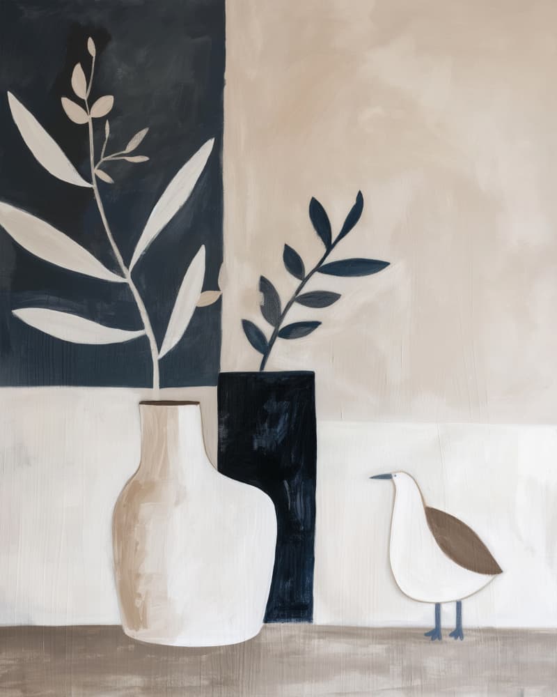 Serene Botanical Still Life by SHANDU — canvas wall art