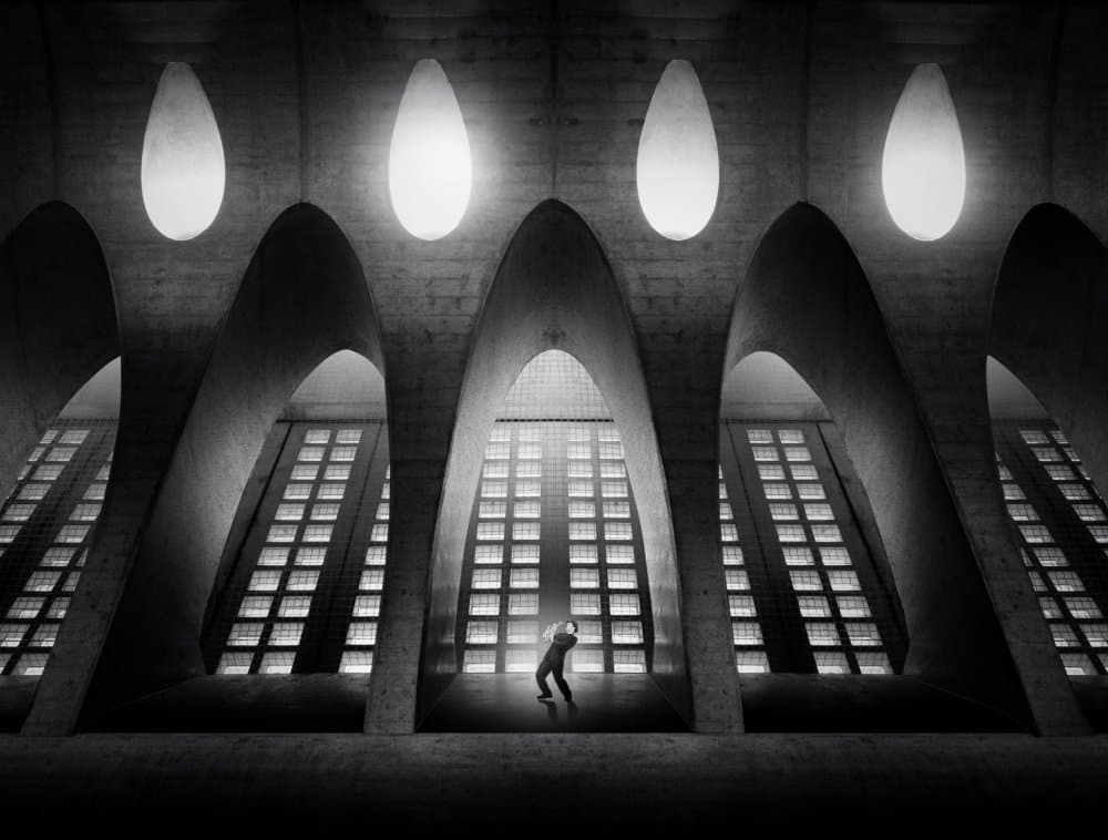 Dramatic Architectural Space by Dani Otero Sobrino — canvas wall art