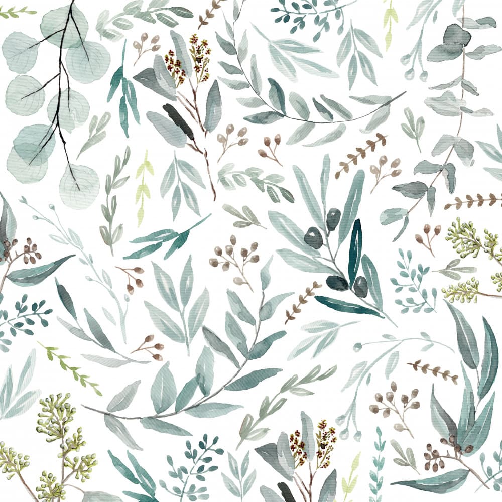 Eucalyptus Leaves Pattern by Anis Illustration — canvas wall art
