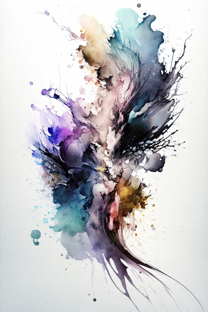 Vibrant Watercolor Splash by Mauro — canvas wall art