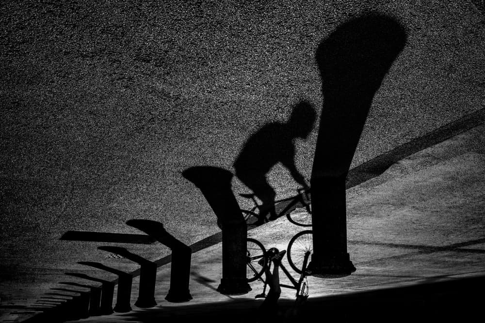 Urban Shadow Rider by Aleš Klabus — canvas wall art