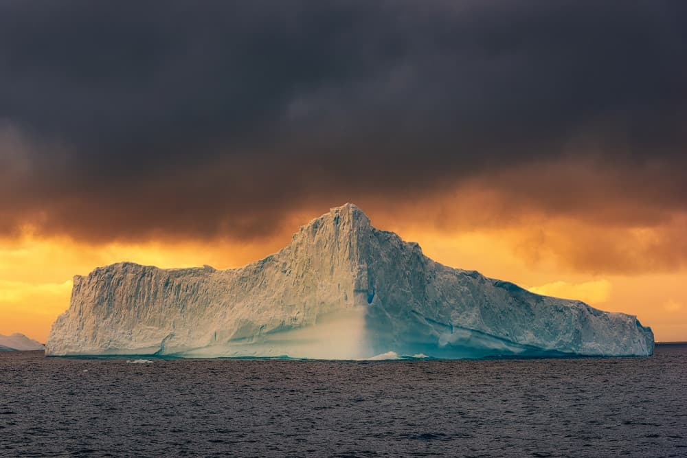 Dramatic Iceberg Glow by Mei Xu — canvas wall art