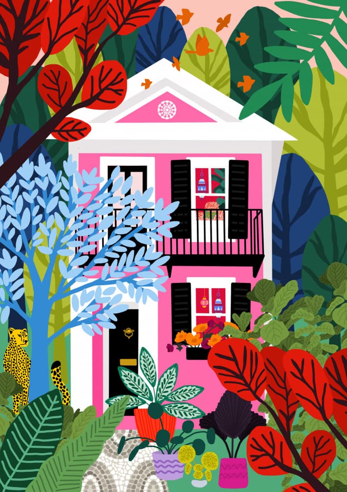House In the Woods by Rafaela Mascaro — canvas wall art