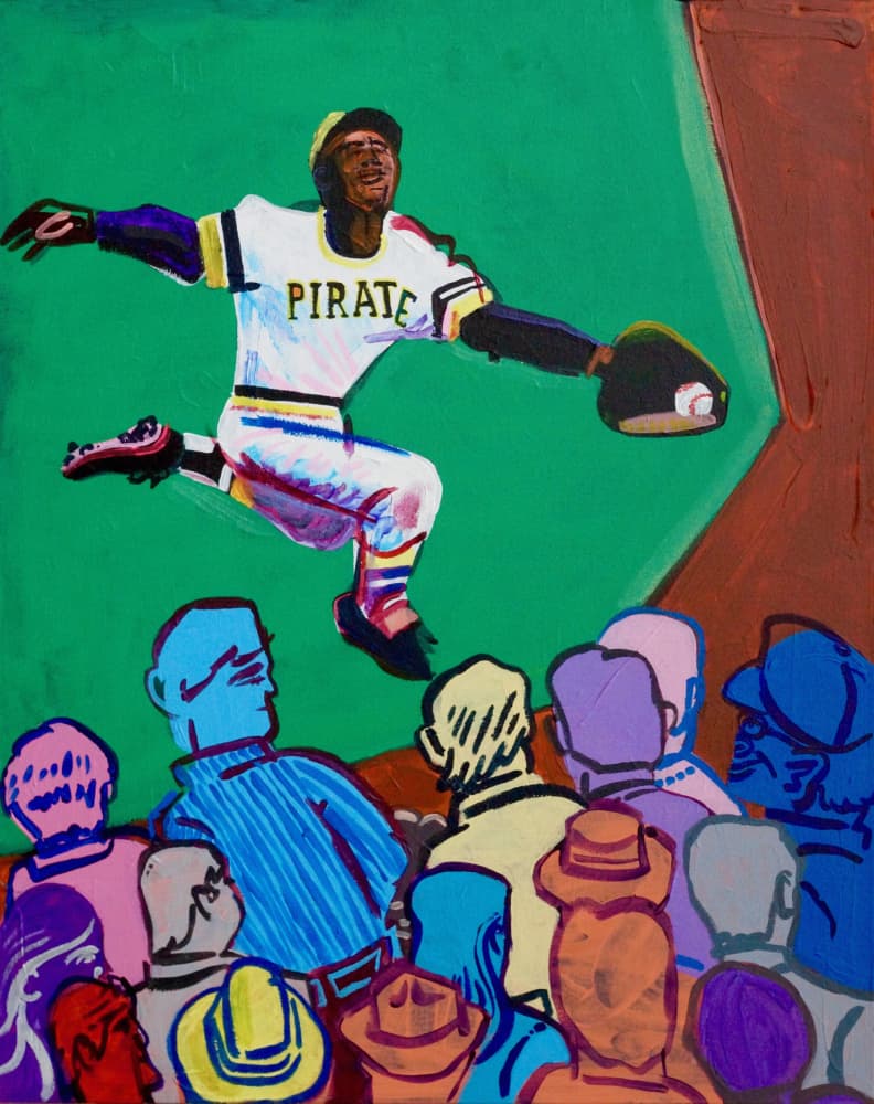 Leaping Baseball Player by Steve Spencer — canvas wall art