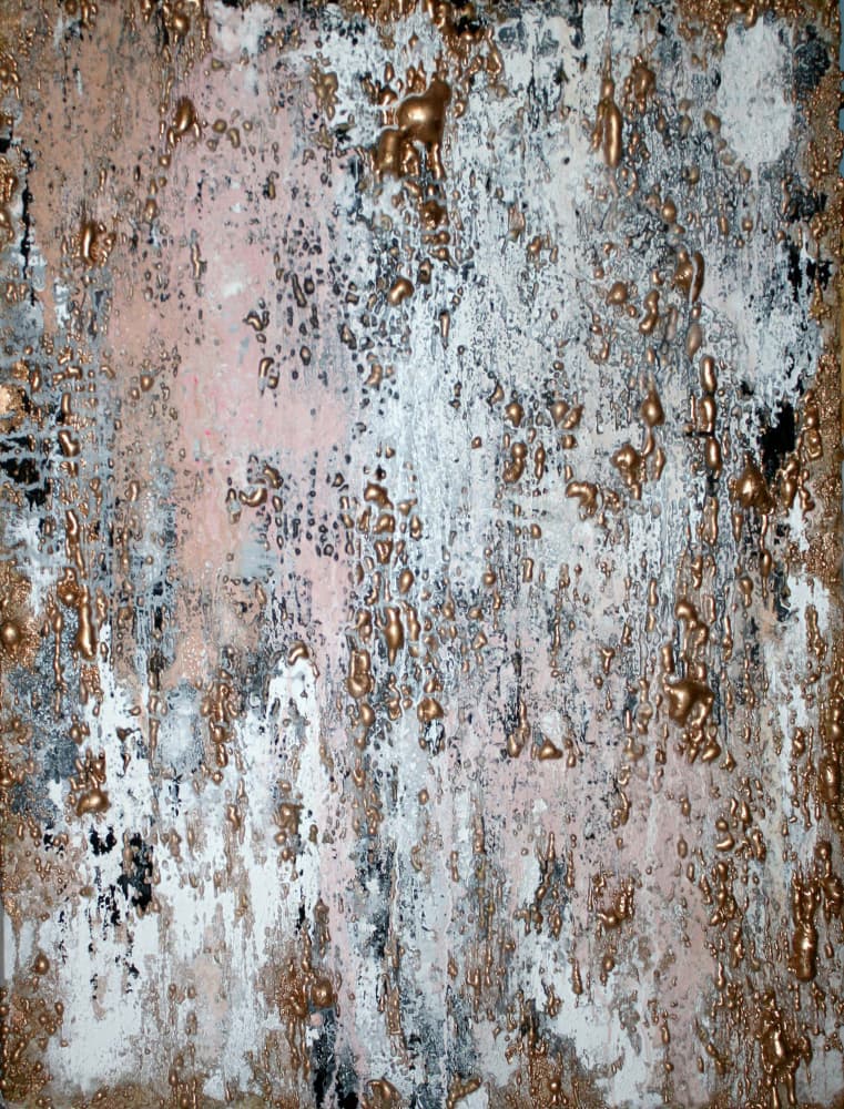 Textured Metallic Drips by Marina Nelson — canvas wall art