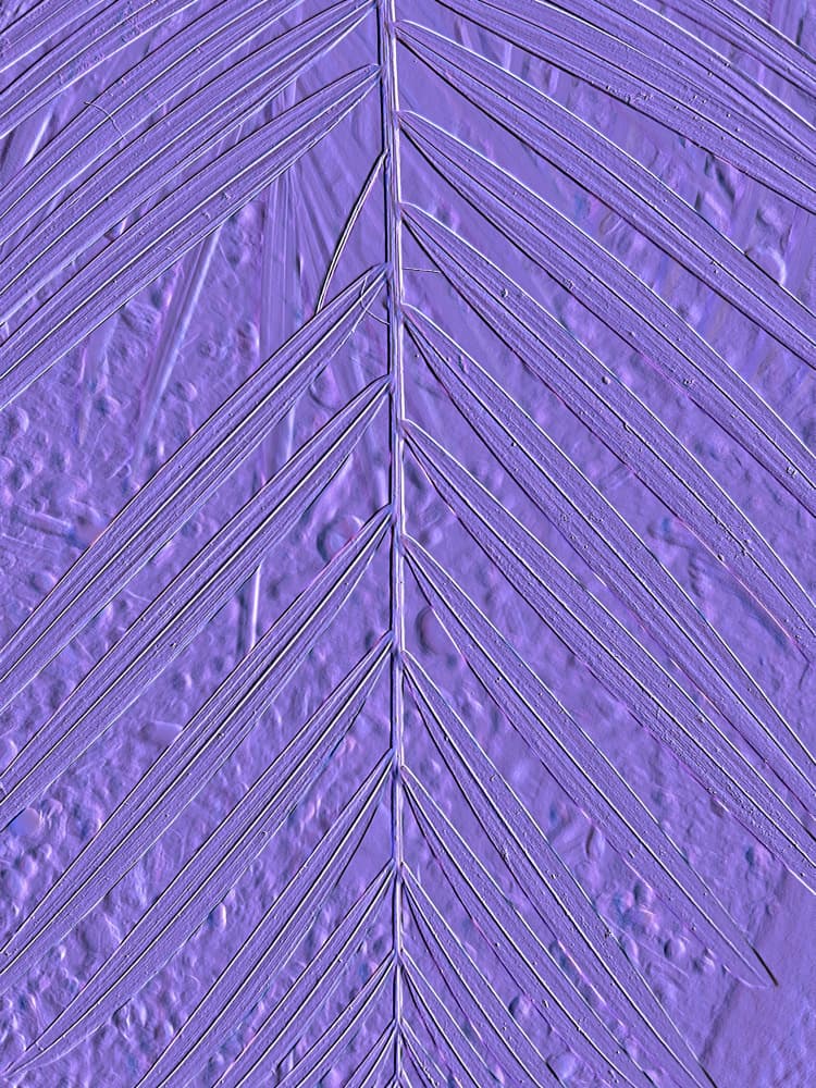 Embossed Purple Palm by Santhosh ch — canvas wall art