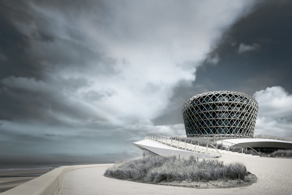 Geometric Coastal Building by Greetje van Son — canvas wall art