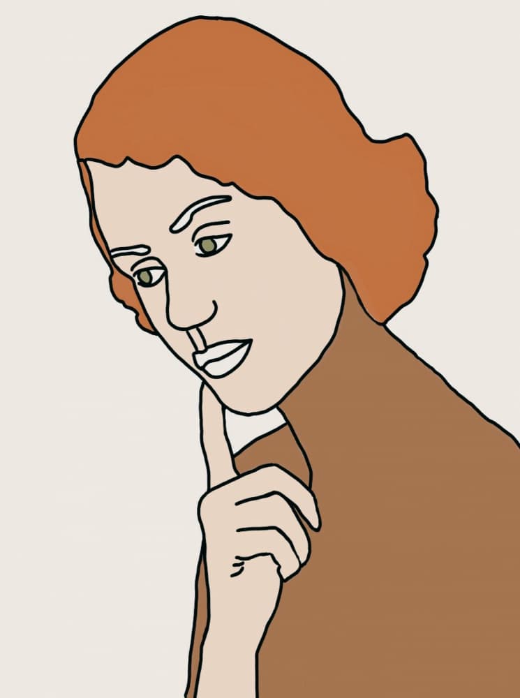Thoughtful Redhead Portrait by Sharyn Bursic — canvas wall art