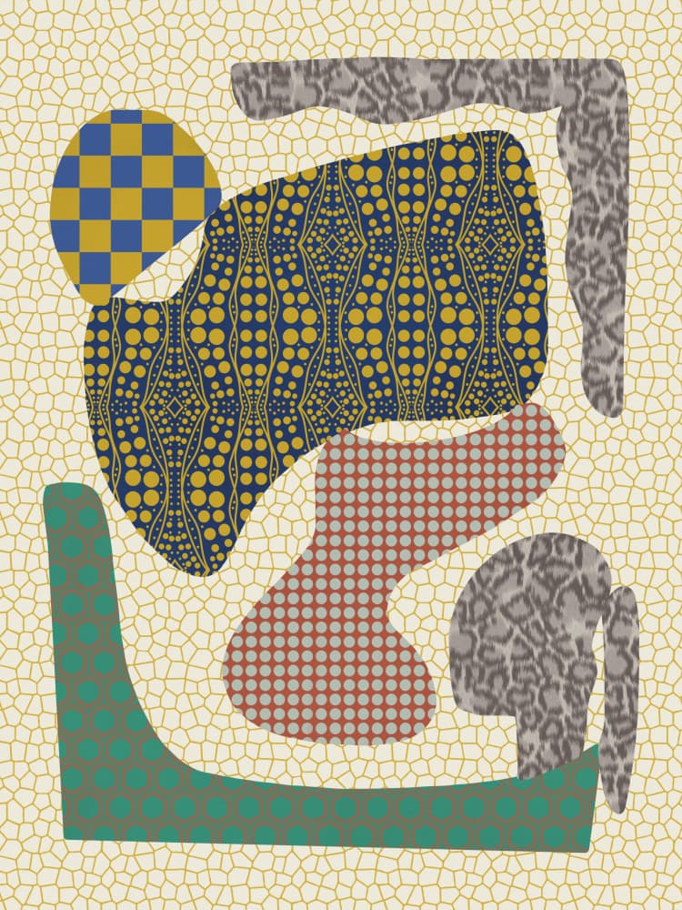 Vibrant Patterned Shapes by Little Dean — canvas wall art