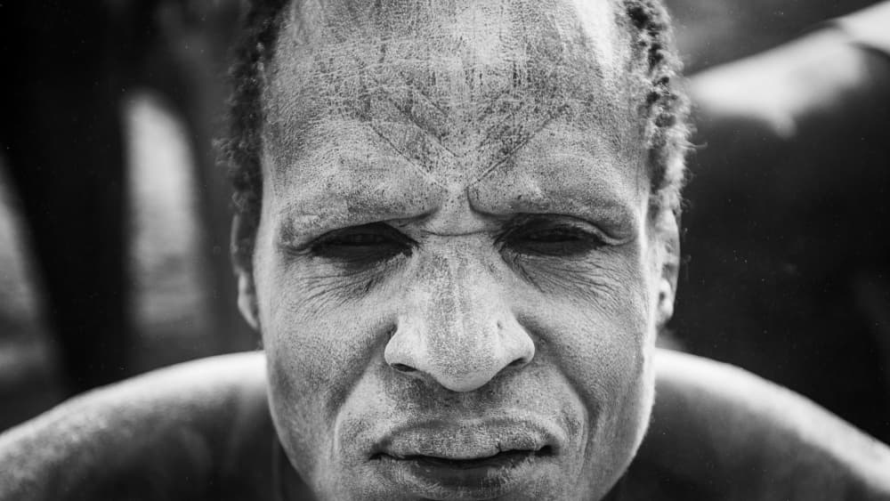 Intense Tribal Portrait by Max Vere-Hodge — canvas wall art