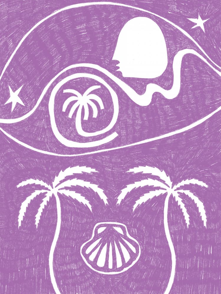 Tropical Island Dream by Shatha Al Dafai — canvas wall art