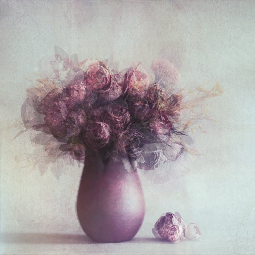 Muted Floral Grace by Cicek Kiral — canvas wall art