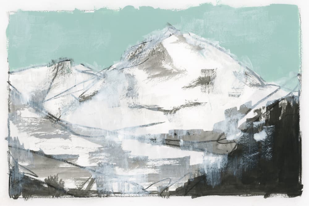 Abstract Mountain Peaks by cartissi — canvas wall art