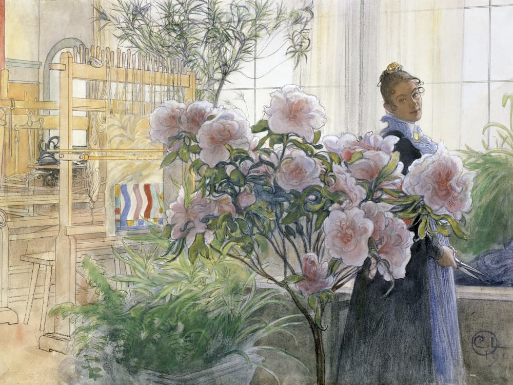 Azalea (1906) by Carl Larsson — canvas wall art